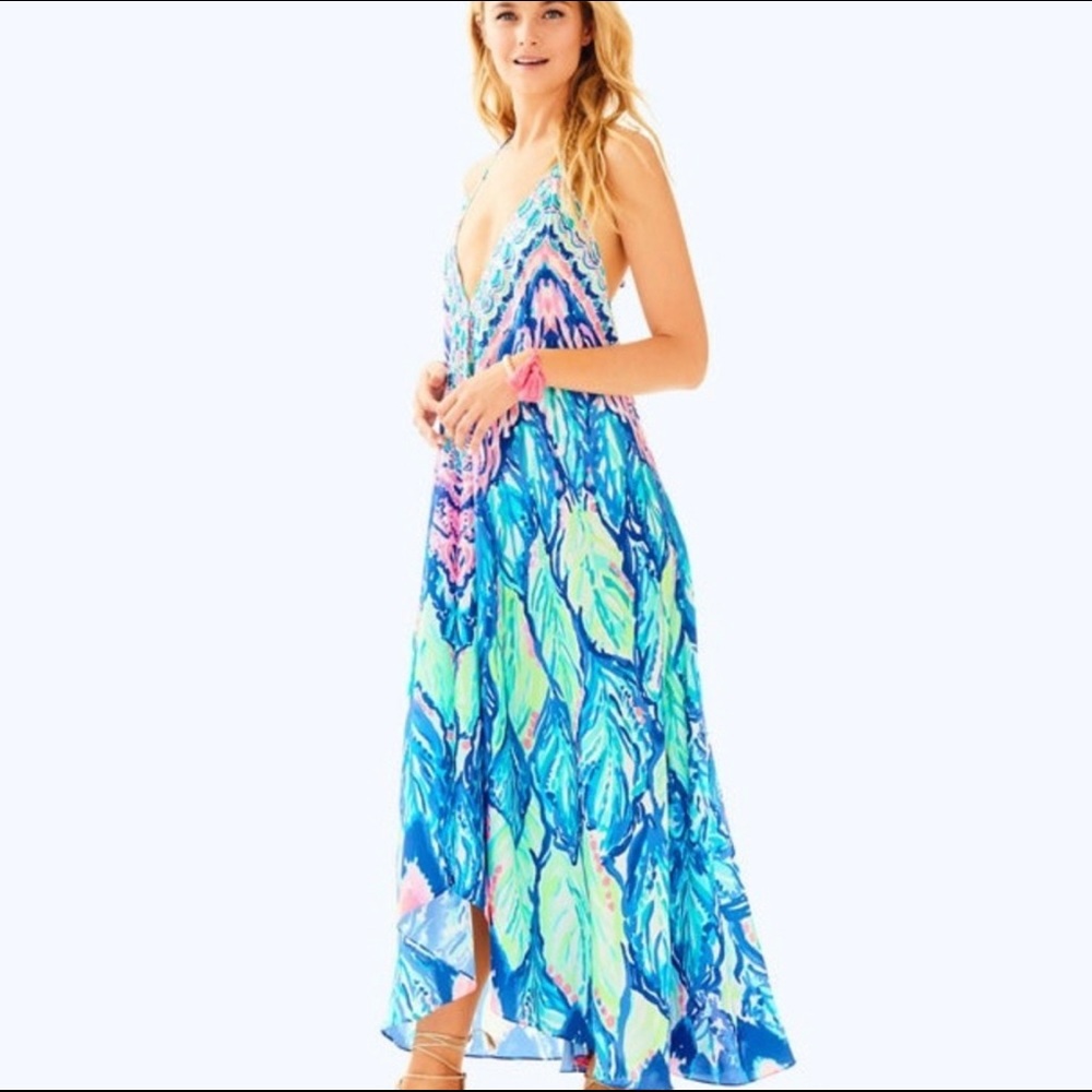 ISO lilly pulitzer fayette maxi hidden in leaves